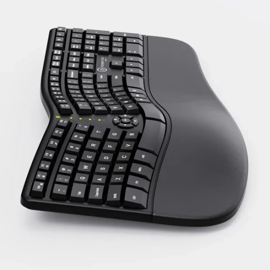 Klawiatura Powerton ERGO LANA ergonomiczna przewodowa (USB) CZ/SK, czarna