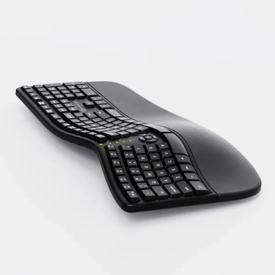 Klawiatura Powerton ERGO LANA ergonomiczna przewodowa (USB) CZ/SK, czarna