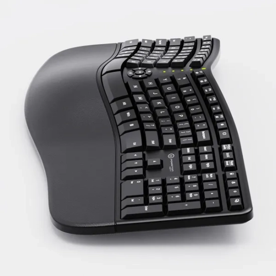 Klawiatura Powerton ERGO LANA ergonomiczna przewodowa (USB) US, czarna