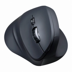 Mysz komputerowa Powerton ERGO SHARK bezprzewodowa, czarna, 1600 DPI WPM11E