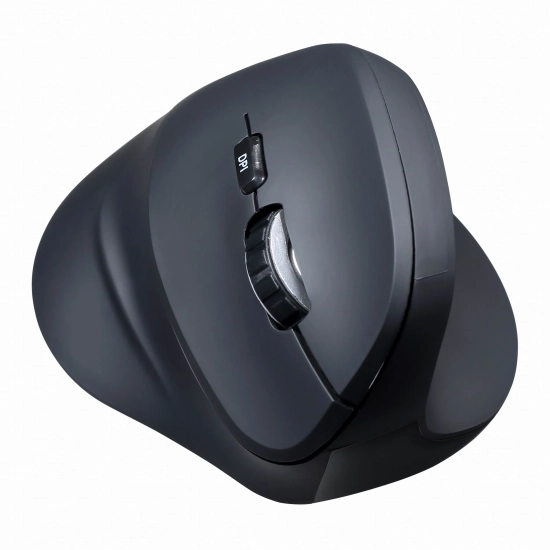 Mysz komputerowa Powerton ERGO SHARK bezprzewodowa, czarna, 1600 DPI WPM11E