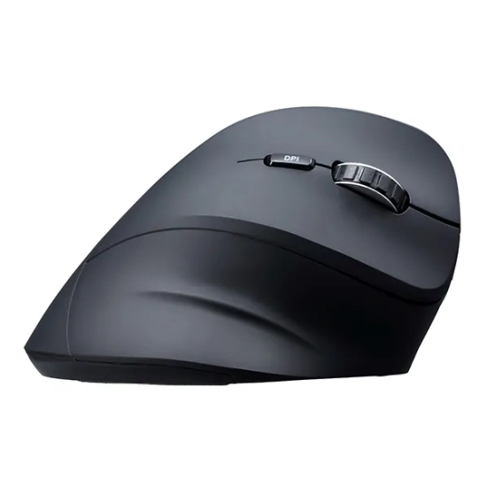 Mysz komputerowa Powerton ERGO SHARK bezprzewodowa, czarna, 1600 DPI WPM11E