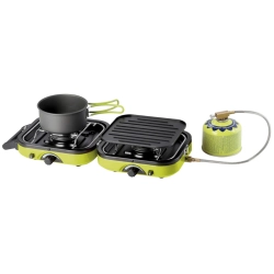MEVA Kuchenka turystyczna na kemping podwójna DUAL COMPACT + GRILL
