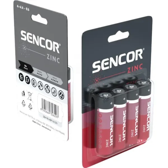 Baterie cynkowo-węglowe Sencor AA SBA R6 4BP AA Zn 4 szt.
