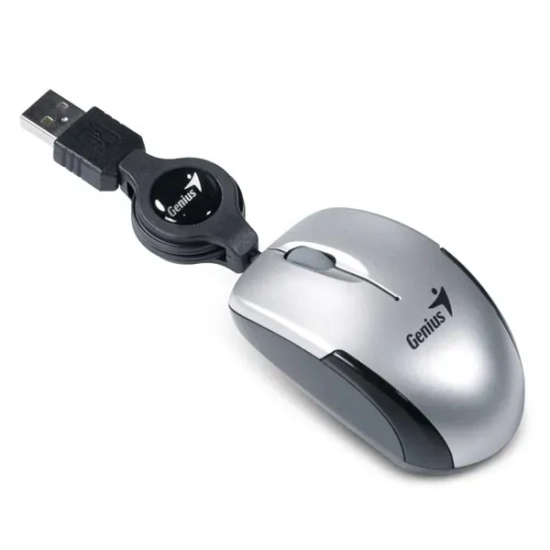 Mysz przewodowa Genius Micro Traveler V2 srebrna 1200 DPI
