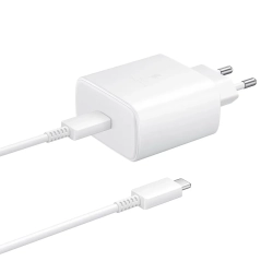 Ładowarka sieciowa Samsung EP-TA845EWE 45W z kablem USB-C 1.8m - biała