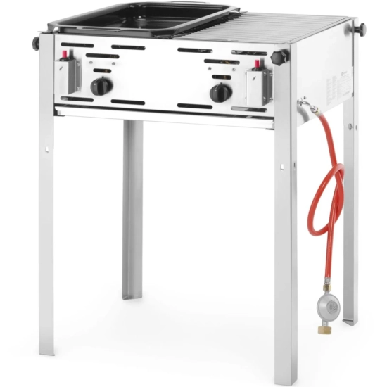 Hendi Grill gazowy z rusztem dzielonym tacką MASTER MAXI 50/50 11kW