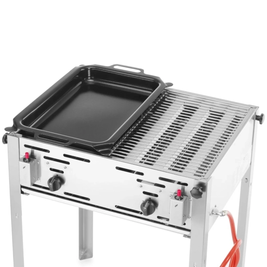 Hendi Grill gazowy z rusztem dzielonym tacką MASTER MAXI 50/50 11kW