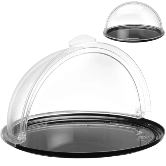 Taca ekspozycyjna bufetowa okrągła z pokrywą rolltop śr. 215 mm - Hendi