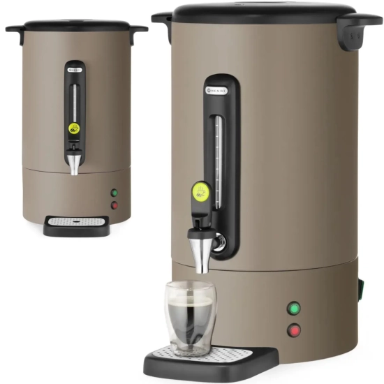 Hendi Zaparzacz do kawy z kranem ociekaczem UNIQ 14 l 1750 W - taupe