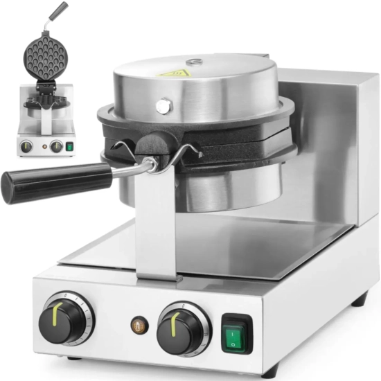 Hendi Gofrownica obrotowa do gofrów Bubble Waffle śr. 170 mm 1500 W