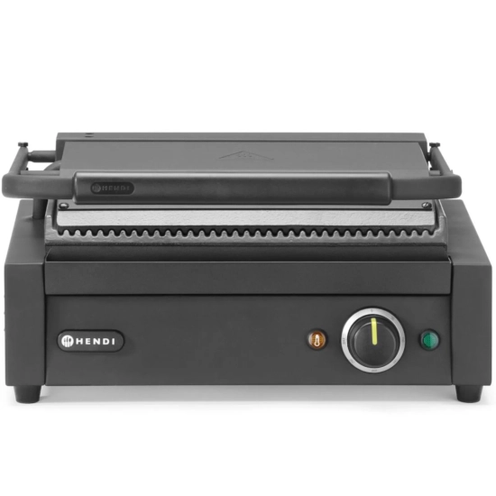 Hendi Grill elektryczny kontaktowy z płytą ryflowaną 340x235 mm 2200 W