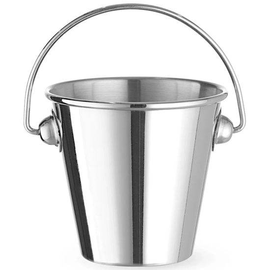 Hendi Mini wiaderko z uchwytem do serwowania przekąsek stalowe śr. 75x66 mm