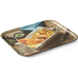 Taca antypoślizgowa do serwowania tasty fish chips 330 x 430 mm - Hendi