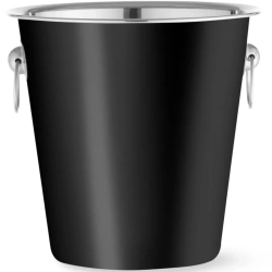Bar Up Wiadro do szampana lodu stalowe 3.3 l śr. 220 x 190 mm - czarne