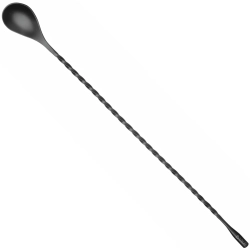 Bar Up Łyżka barmańska do drinków koktajli długa 385 x 35 mm - czarna
