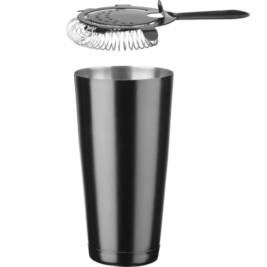 Bar Up Zestaw barmański w tubie shaker jigger sitko muddler łyżka - czarny