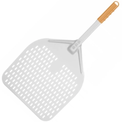 Łopata do pizzy z krótką rączką perforowana kwadratowa 350 x 710 mm