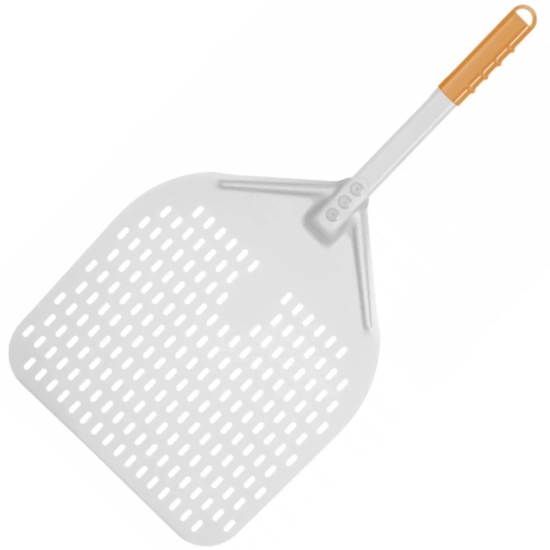 Łopata do pizzy z krótką rączką perforowana kwadratowa 350 x 710 mm