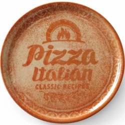 Duralex Talerz do pizzy z porcelany Recipe Collection Brick Red śr. 31 cm