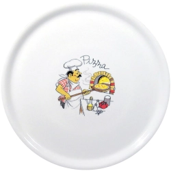 Duralex Talerz do pizzy z porcelany Traditional biały śr. 31 cm - zestaw 6