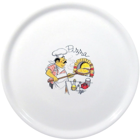 Duralex Talerz do pizzy z porcelany Traditional biały śr. 31 cm - zestaw 6