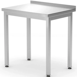 Stół blat roboczy przyścienny z rantem Budget Line STAL 600 x 600 x 850 mm