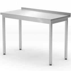 Stół blat roboczy przyścienny z rantem Budget Line STAL 1200 x 600 x 850