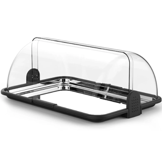 Witrynka ekspozycyjna bufetowa z pokrywą roolltop 465 x 315 x 195 mm