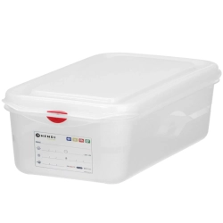 Hendi Pojemnik spożywczy GN 1/3 z etykietą pokrywką 4 l 325x176x100 mm