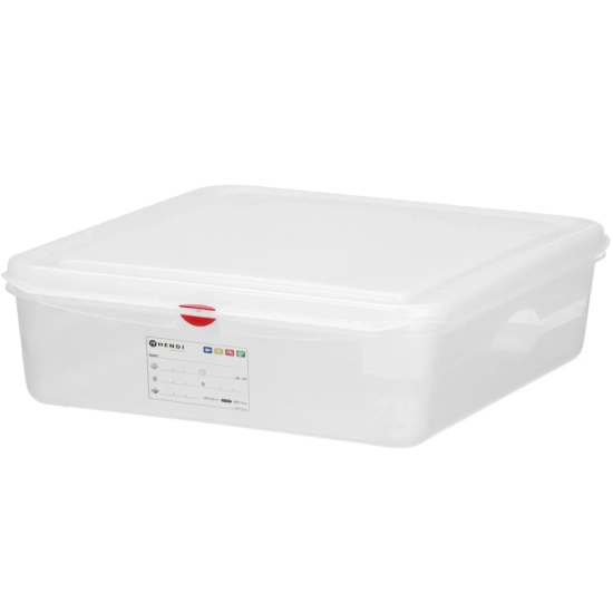 Hendi Pojemnik spożywczy GN 1/1 z etykietą pokrywką 21 l 530x325x150 mm