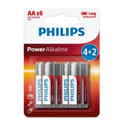 Baterie alkaliczne Philips Power Alkaline AA LR6P6BP/10 6 szt.