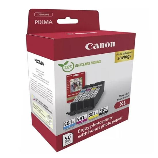 Oryginalny tusz Canon CLI-581XL Photo Value Pack 2052C006