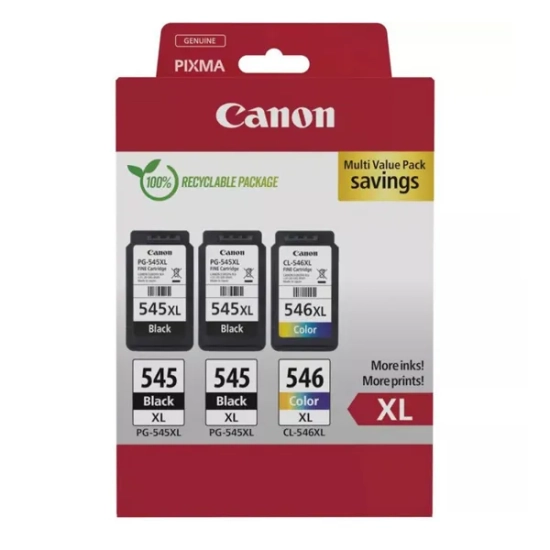 Oryginalny tusz Canon PG-545XL/CL-546XL 2x + 8286B013, czarny i kolorowy