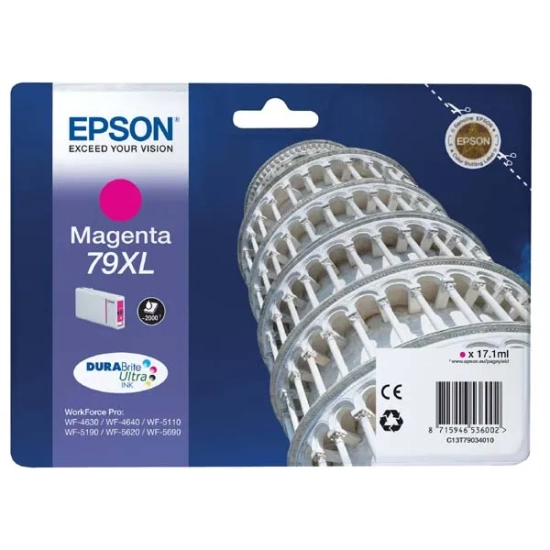 Oryginalny tusz Epson 79XL XL C13T79034010, magenta, 17 ml, 2 000 stron