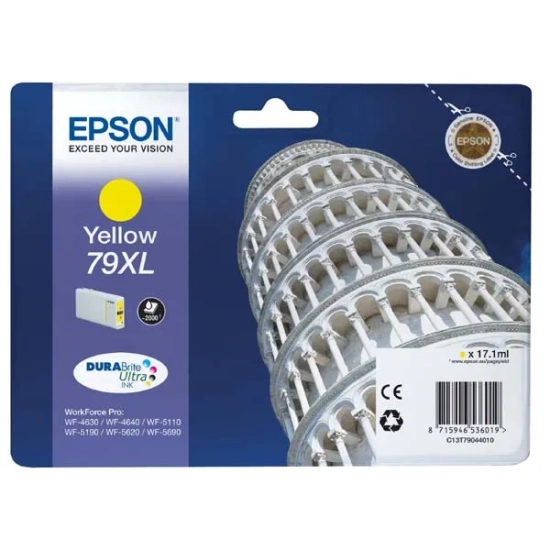 Oryginalny tusz Epson 79XL XL C13T79044010, żółty, 17 ml, 2 000 stron