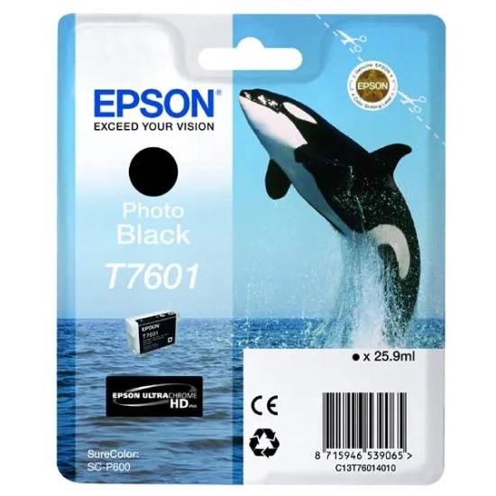 Oryginalny tusz Epson T7601 photo C13T76014010, czarny, 25,9 ml