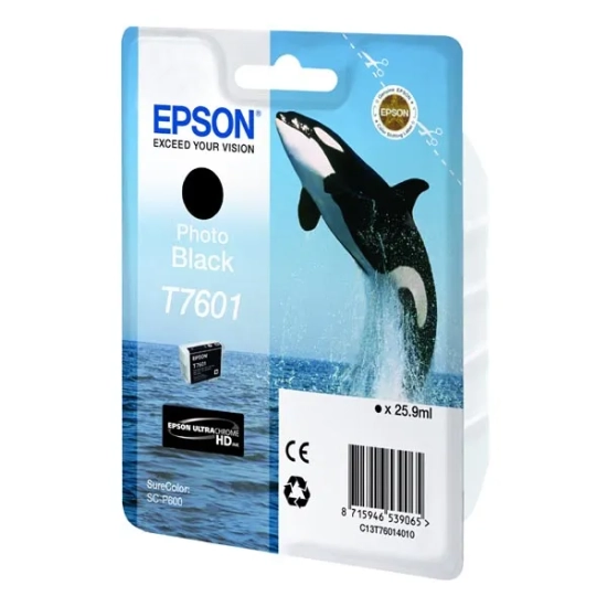 Oryginalny tusz Epson T7601 photo C13T76014010, czarny, 25,9 ml