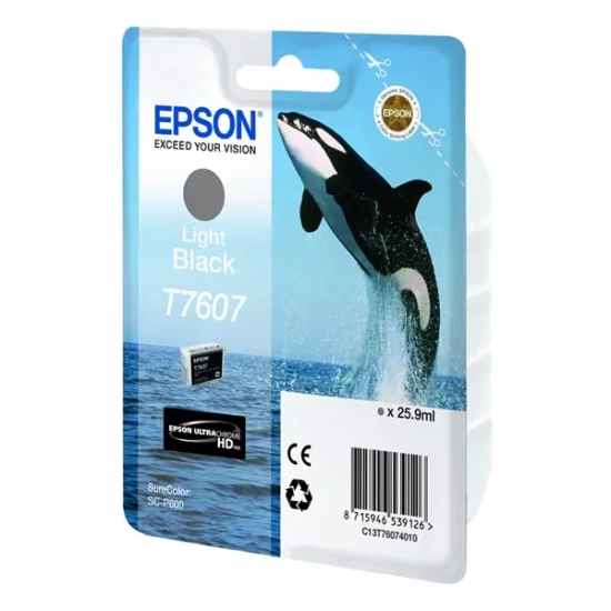 Oryginalny tusz Epson T7607 light C13T76074010, czarny, 25,9 ml