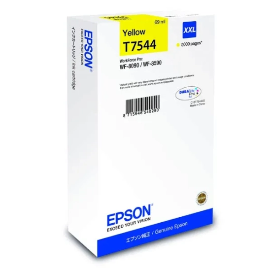 Oryginalny tusz Epson T7544 XXL C13T754440, żółty, 69 ml