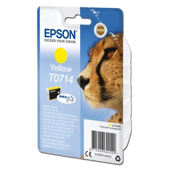 Oryginalny tusz Epson 5 C13T07144012, żółty, 5,5 ml