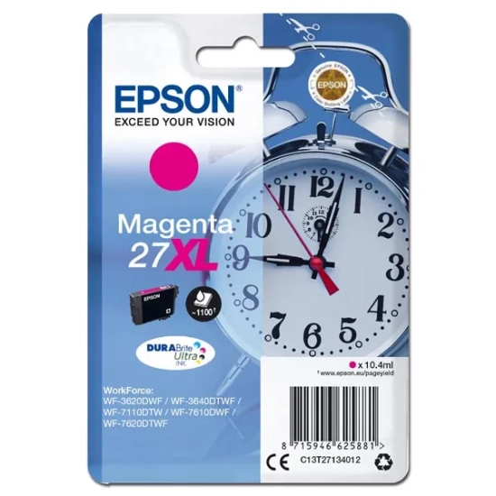 Oryginalny tusz Epson 27XL 10 C13T27134012, magenta, 10,4 ml