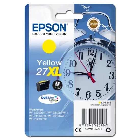 Oryginalny tusz Epson 27XL 10 C13T27144012, żółty, 10,4 ml