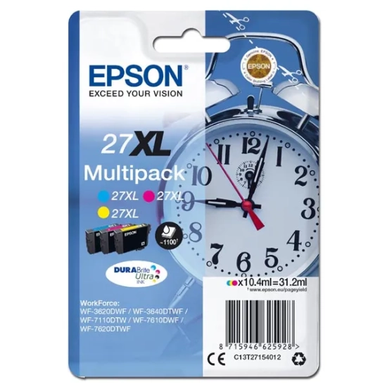 Oryginalny tusz Epson 27XL C13T27154012, kolorowy, 4 ml