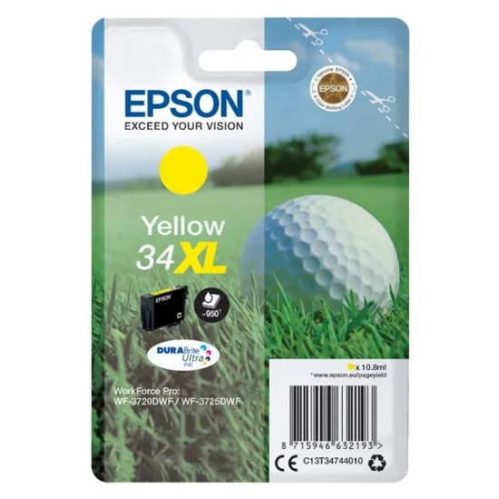 Oryginalny tusz Epson T347440 34XL C13T34744010, żółty, 10,8 ml
