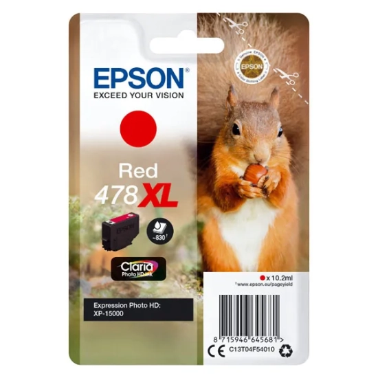 Oryginalny tusz Epson 478XL red C13T04F54010, 10,2 ml