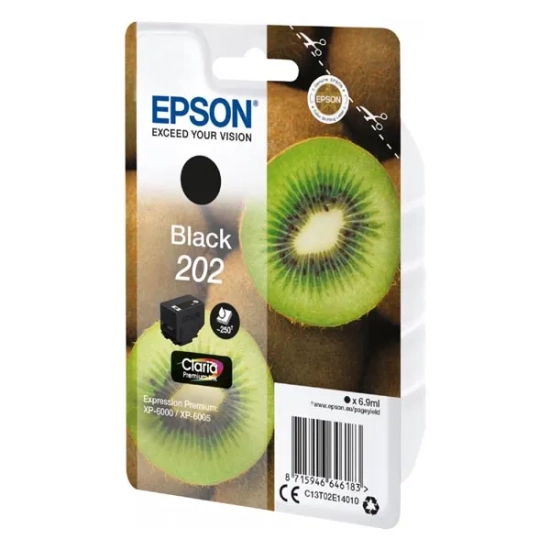 Oryginalny tusz Epson 202 C13T02E14010, czarny, 9 ml