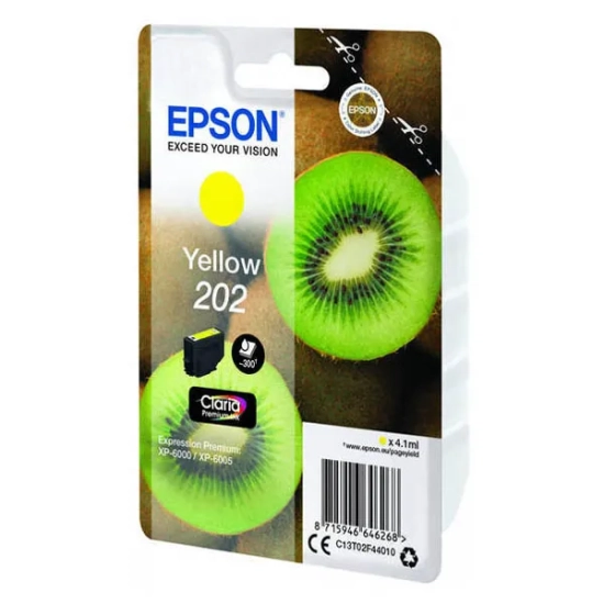 Oryginalny tusz Epson 202 C13T02F44010, żółty, 1 ml