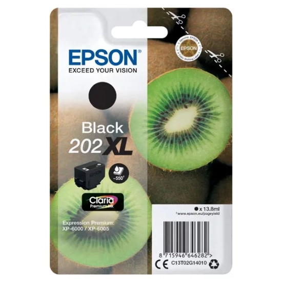 Oryginalny tusz Epson 202 XL C13T02G14010, czarny, 8 ml