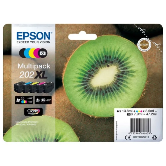 Oryginalny tusz Epson 202 XL C13T02G74010, 9 ml